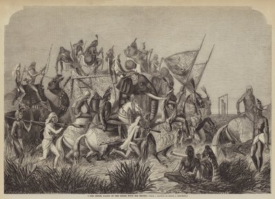 Sohir Singh, Rajah des Sikhs, avec son escorte - after A. Soltykoff