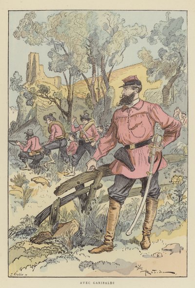 Avec Garibaldi - after Albert Robida