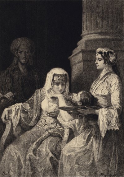 Hérodiade et la tête de Jean-Baptiste - after Albert Robida