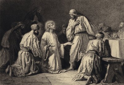 Jésus priant au milieu de ses Disciples - after Albert Robida