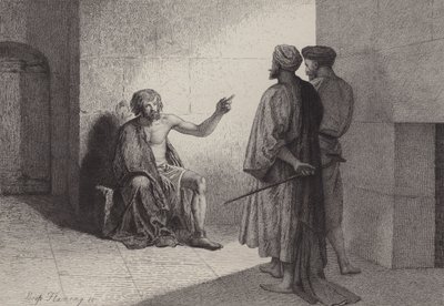 Jean-Baptiste en prison - after Albert Robida