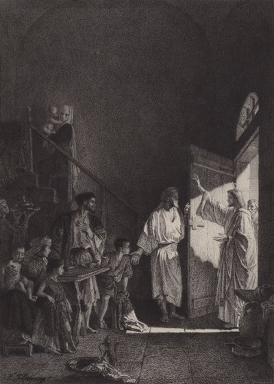 Paix à cette maison - after Albert Robida
