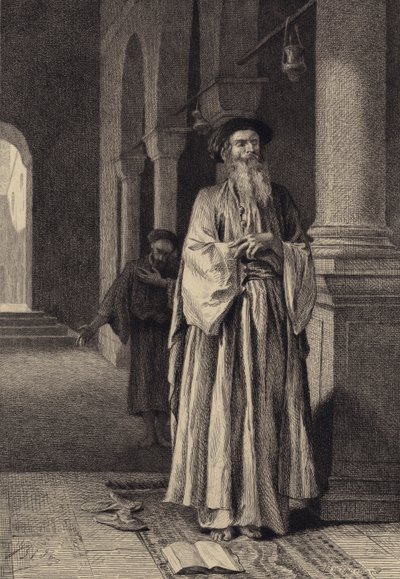 Le pharisien et le publicain - after Albert Robida