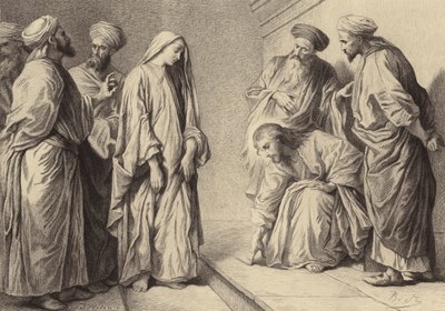 La Femme prise en Adultère - after Albert Robida