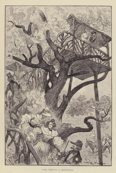 Une partie à Robinson - after Albert Robida