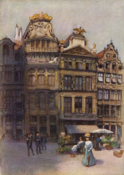 Vieilles maisons sur la Grande Place, Bruxelles - after Amedee Forestier