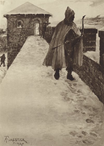 Patrouiller un fort nord-britannique en hiver - after Amedee Forestier