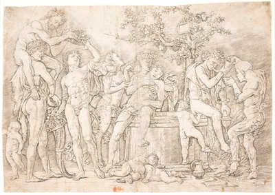 Bacchanale près du pressoir à vin - after Andrea Mantegna