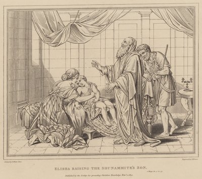 Élisée ressuscitant le fils de la Sunamite, 2 Rois - after Benjamin West