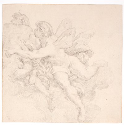 Deux figures dans les nuages, l