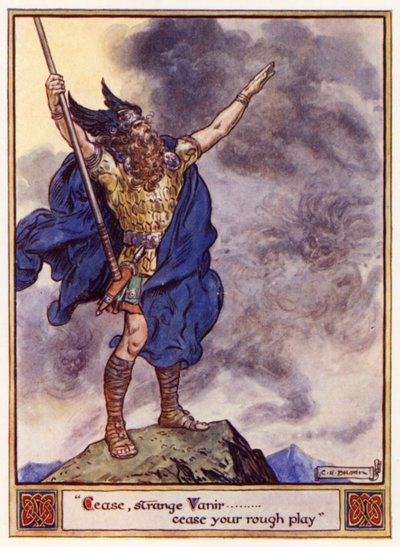 Cessez, étranges Vanir, cessez votre jeu brutal - after Charles Edmund Brock