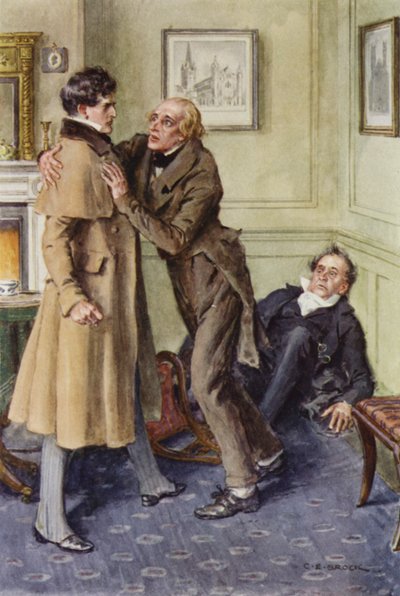 Illustration pour Martin Chuzzlewit - after Charles Edmund Brock