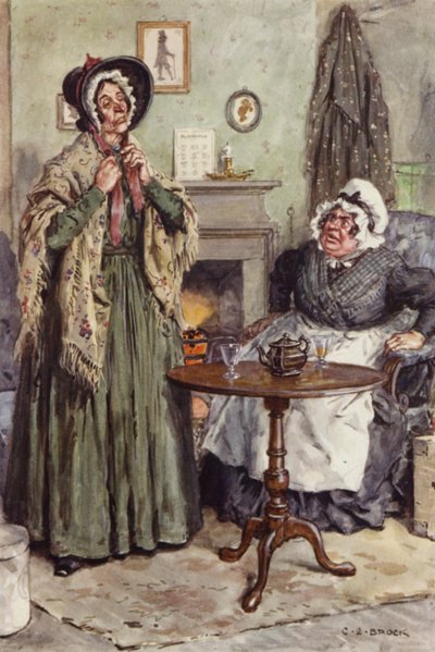 Illustration pour Martin Chuzzlewit - after Charles Edmund Brock