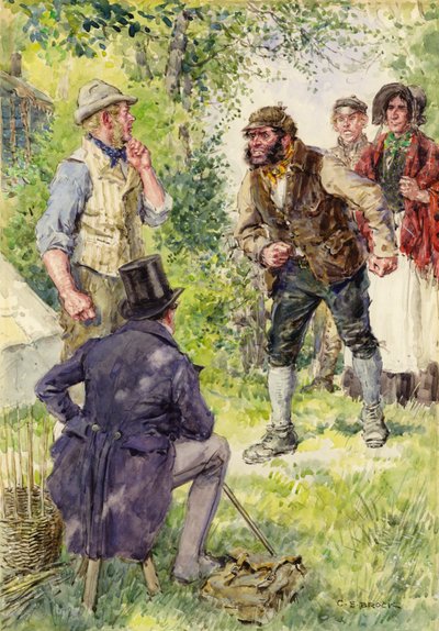 Illustration pour The Way Beyond de Jeffery Farnol - after Charles Edmund Brock