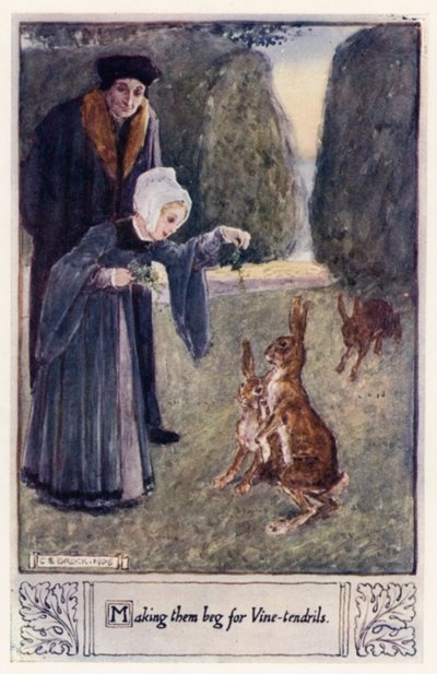 Les faire mendier pour des vrilles de vigne - after Charles Edmund Brock