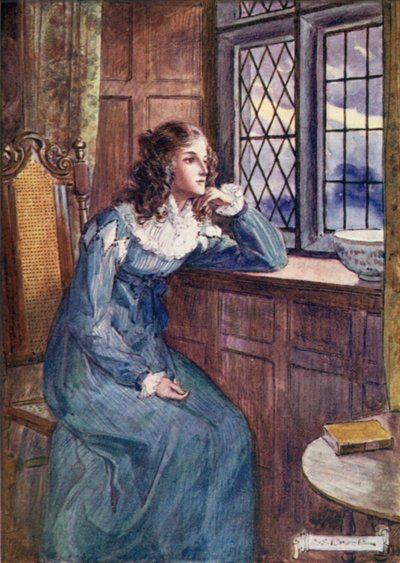 Shirley à la fenêtre - after Charles Edmund Brock
