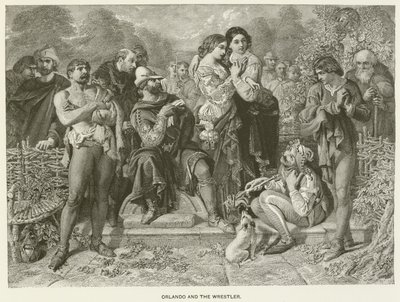 Orlando et le lutteur - after Daniel Maclise