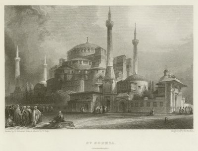 Sainte-Sophie, Constantinople - after David Roberts