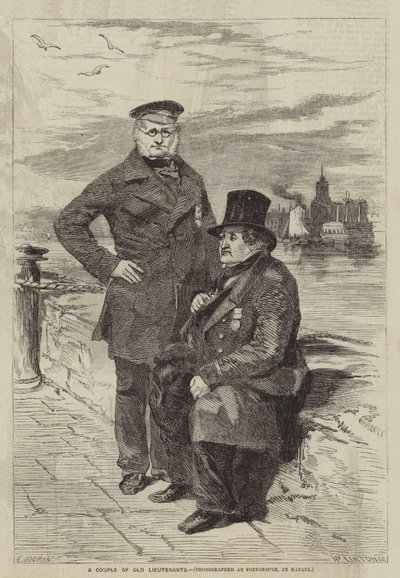 Un couple de vieux lieutenants - after Edmond Morin