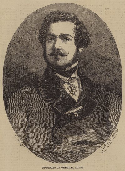 Portrait du général Lopez - after Edmond Morin