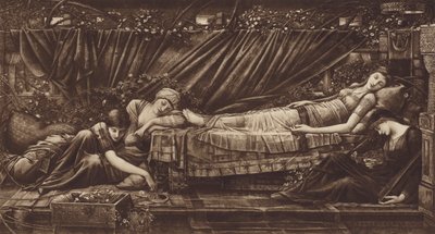 La Belle au bois dormant - after Edward Coley Burne Jones