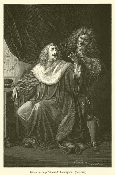 Boileau et le président de Lamoignon, Boileau - after Emile Antoine Bayard
