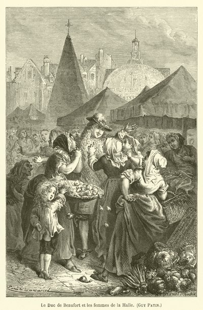 Le Duc de Beaufort et les femmes de la Halle, Guy Patin - after Emile Antoine Bayard