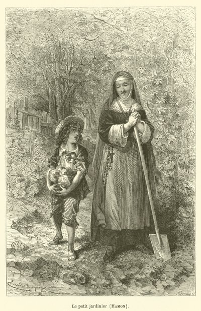 Le petit jardinier, Hamon - after Emile Antoine Bayard