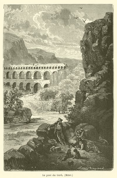 Le pont du Gard, Méry - after Emile Antoine Bayard