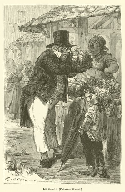 Les Melons, Frédéric Soulié - after Emile Antoine Bayard