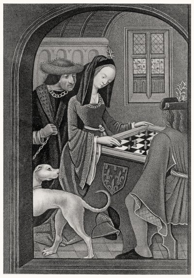 Jouer aux échecs, gravé par T. Fry - after English School