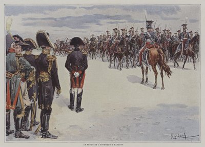 Napoléon passant en revue les troupes des Chevau-légers polonais à Bayonne - after Felicien baron de Myrbach Rheinfeld