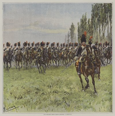 La charge des Grenadiers à cheval - after Felicien baron de Myrbach Rheinfeld