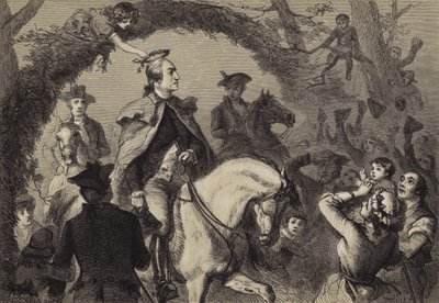 Angelica Peale couronnant Washington - after Felix Octavius Carr Darley