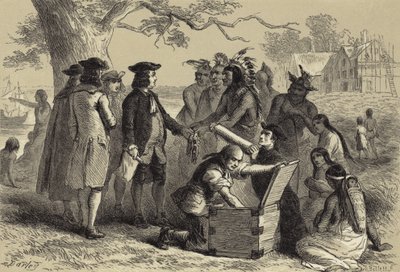 Le Traité de Penn avec les Indiens - after Felix Octavius Carr Darley