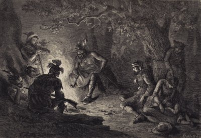 Prisonniers de la Vallée de Wyoming - after Felix Octavius Carr Darley