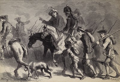 Soulèvement de la Paysannerie de la Nouvelle-Angleterre - after Felix Octavius Carr Darley