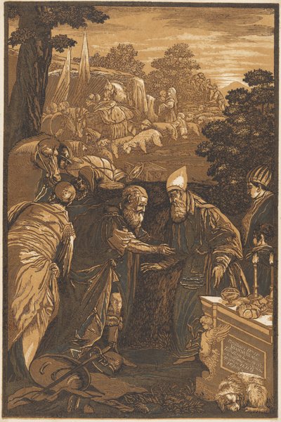 Melchisédech bénissant Abraham - after Francesco Bassano II John Baptist Jackson