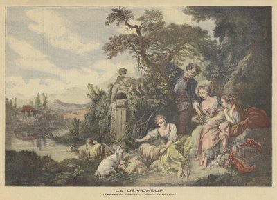 Les Dons du Berger, ou Le Nid - after Francois Boucher