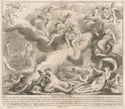 La première machine pour la Chinea de 1743 : Vénus Genetrix - after François Hutin Miguel de Sorellò