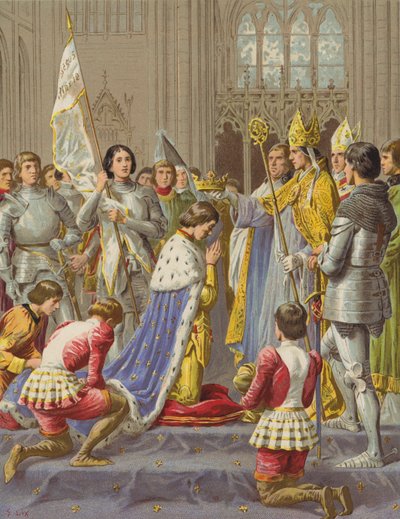 Le Sacre de Charles VII (chromolitho) - after Frederic Theodore Lix