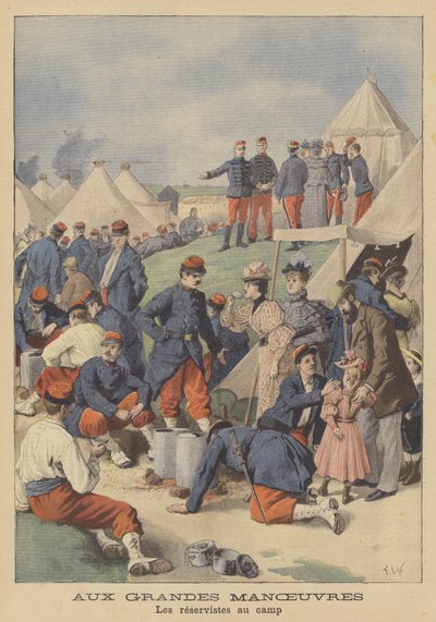 Réservistes en camp pendant les grandes manœuvres de l