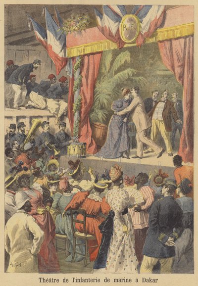 Théâtre des marines françaises à Dakar, Sénégal - after Frederic Theodore Lix