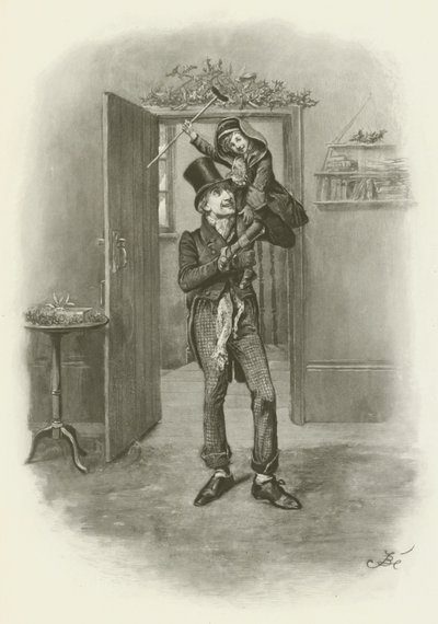 Bob Cratchit et Tiny Tim - after Frederick Barnard