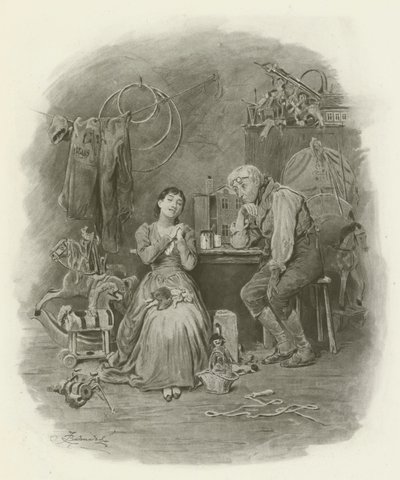 Caleb Plummer et sa Fille Aveugle - after Frederick Barnard