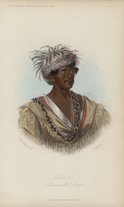 Tuch-ee, un Chef de Guerre Cherokee - after George Catlin