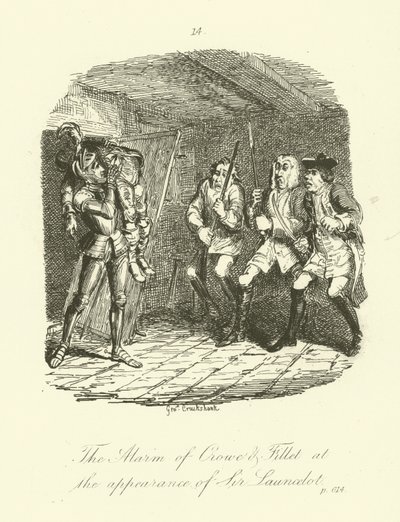 Illustration pour Launcelot Greaves de Tobias Smollett - after George Cruikshank
