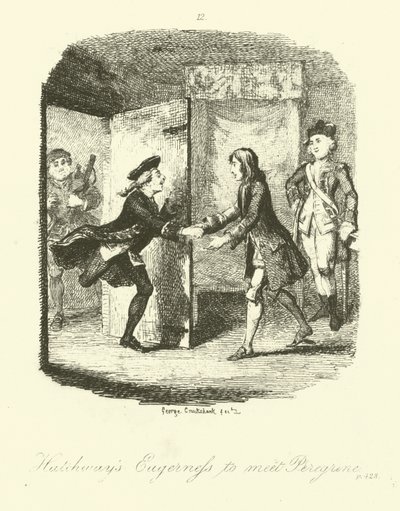 Illustration pour Peregrine Pickle de Tobias Smollett - after George Cruikshank