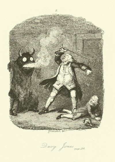 Illustration pour Peregrine Pickle de Tobias Smollett - after George Cruikshank