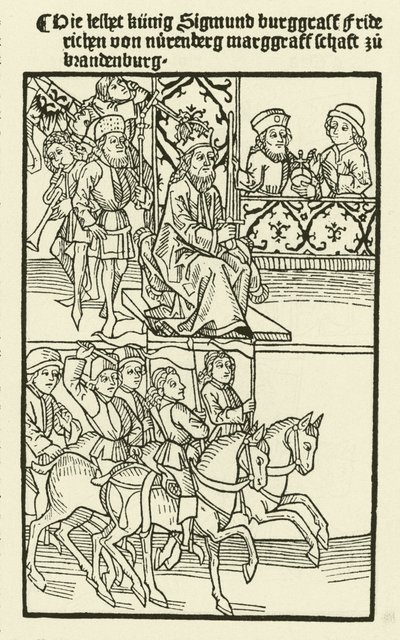 Investiture de Frédéric Ier de la maison de Hohenzollern comme margrave de Brandebourg, 1415 - after German School